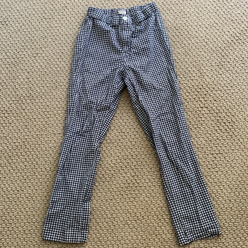 John Galt Navy Gingham Pants